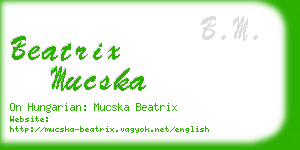 beatrix mucska business card